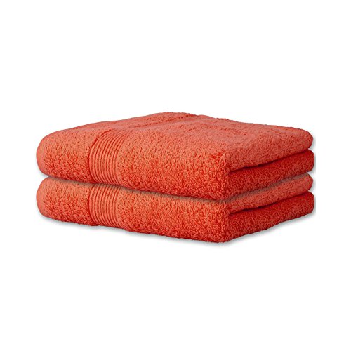 Bari Serviette de sauna/serviette de bain | Plusieurs couleurs, 2 tailles | 100% coton serviette éponge, env. 500 g/m² | CelinaTex ATEX, Coton, terracotta, Doppelpack 30 x 50 cm Cover