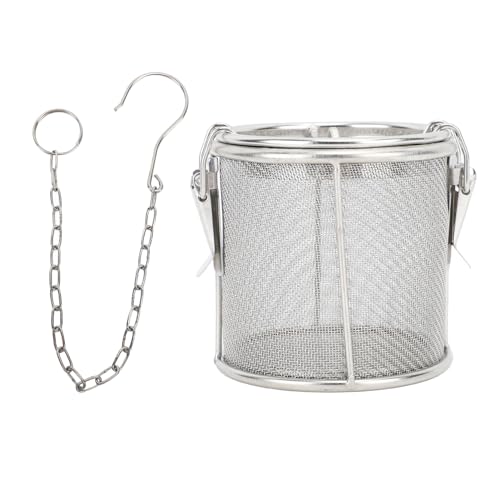 Filtro de Especias, Colador de Condimentos de Especias, Acero Inoxidable 304 Seguro, con Cadena Colgante, para Cocina (M)