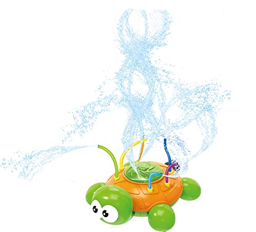 CHUCHIK Outdoor Water Spray Sprinkler for Kids and Toddlers - Backyard Spinning Turtle