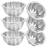 ULTECHNOVO 6Stücke Teiliges Muffin Backformen aus Multifunktionale nicht Klebende Kuchenformen für Pudding und Desserts für Zuhause Restaurant und Bäckerei