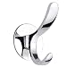 Gricol Coat Robe Hook Single Towel Hook Self Adhesive Wall Hooks Polished SUS 304 Stainless Steel No Drills Hooks For Bathroom Kitchen Organizer Towel Key Robe Hooks On Door Wardrobe