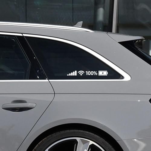 Image of YOURKARTS.COM Car Decorative Stickers - Waterproof & Fade-Proof Sporty Stripe Design for Bonnet, Roof, Doors, and Sides | Easy to Apply Vinyl Wrap (Battery Sticker1)