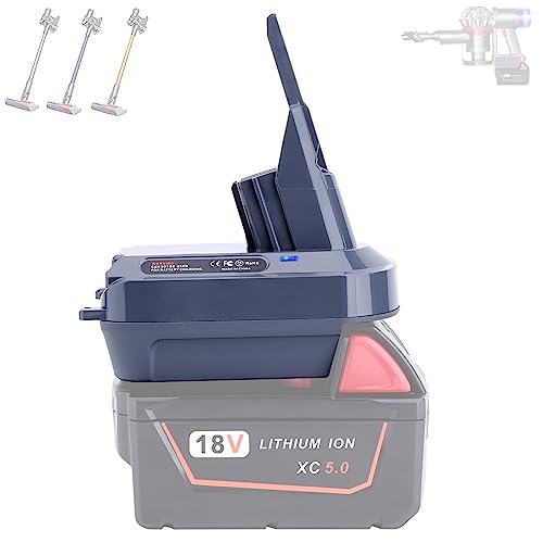 Swidan for Dyson V8 Battery Adapter for Milwaukee M18 18V Battery Convert to for Dyson V8 SV10 Animal Motorhead Handheld Vacuum Cleaner Converter (only Adapter)