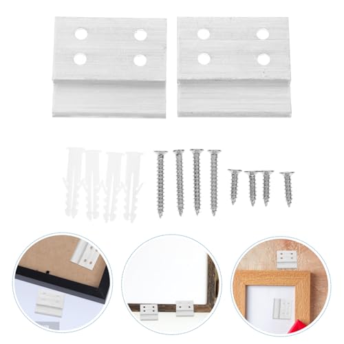 Image of STOBAZA 2pcs z Bracket Aluminum French Cleats Wall Mounting Hardware for Heavy Duty Picture Hanging