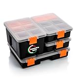 4-teiliges ORAGNIZER SET: Das BigDean Sortimentskasten Set überzeugt durch seine Vielseitigkeit und setzt mit den farbigen Applikationen zusätzliche optisch ansprechende Farbakzente. Die Aufbewahrungsbox mit Deckel wird als 4er Set bestehend aus 3 verschiedenen Größen geliefert - um Ordnung in Ihre Kleinteile zu schaffen. Bis zu 48 Kleinteilefächer warten hier auf ihren Einsatz. Einige Kleinteilemagazine sind herausnehmbar, variabel einstellbar und sorgen für eine noch bessere Übersicht.