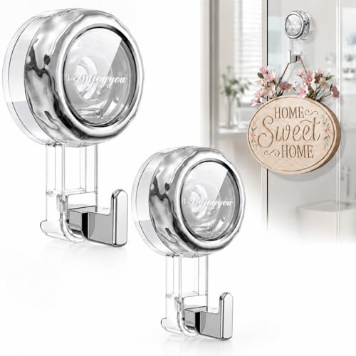 Nicespce Heavy Duty Suction Cup Hooks for Window Shower Glass Door