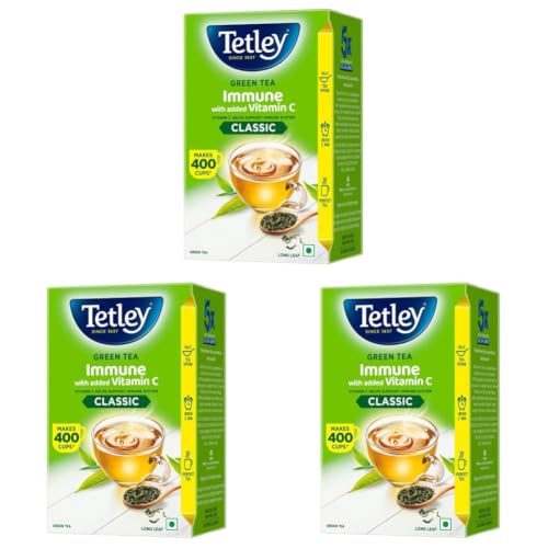 Image of Tetley Green Tea Packet, 500g (Pack of 3)