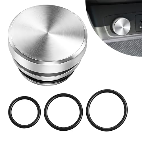 Image of Car Cigarette Lighter Plug Cover, Cigarette Lighter Covers, Aluminum Plugs Cover Car Decoration, Waterproof Dustproof Cigarette Lighter Socket Cap for SUV Truck with 12V Power Source (Silver)
