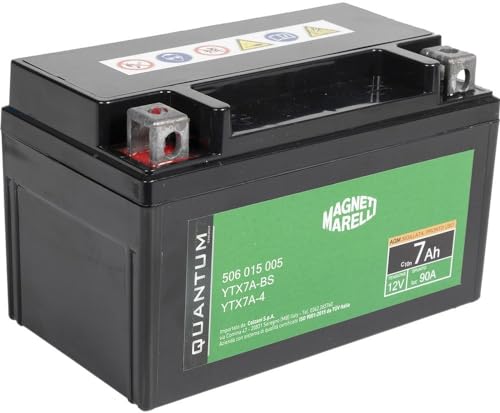 Quantum Energy Magneti Marelli Batteria Moto E Scooter 7AH 12V 90A Tecnologia Agm Sigillata Polo Positivo Sinistro - 3