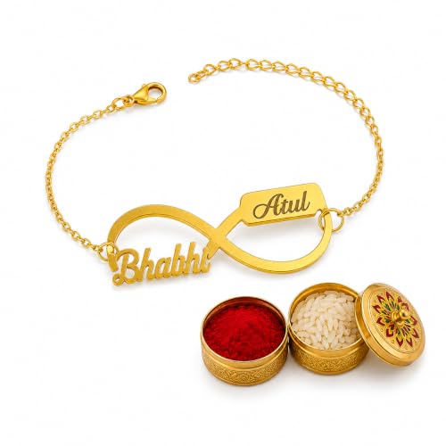 Image of Unisex-Adult Customized Name Rakhi For Brother | Rudraksha Beads, Custom Name Engraving, Adjustable Fit