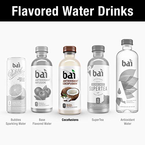 Bai Coconut Flavored Water, Molokai Coconut, Antioxidant Infused Drinks, 18 Fl. Oz. (Pack of 6)