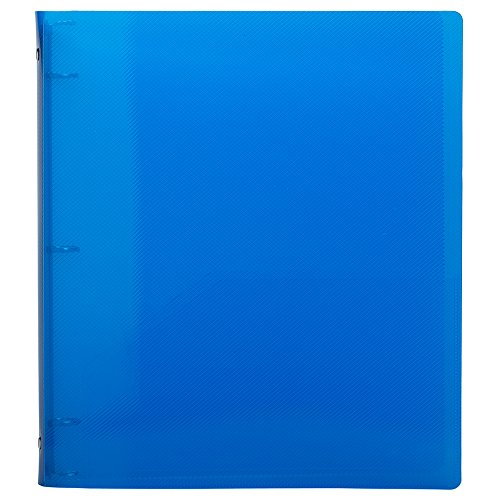 Jam Paper Plastic 0.75 Inch Binder - Blue 3 Ring Binder - Sold Individually #TOP2