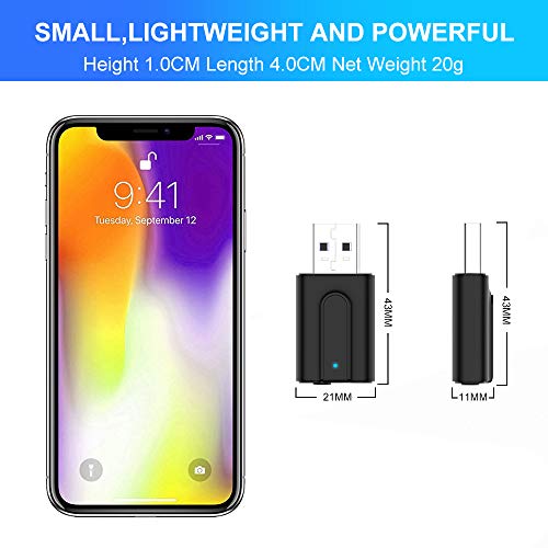 Bluetooth Transmitter and Receiver,Aigital 3.5mm Wireless Adapter for TV Audio Portable Bluetooth Adapter, Bluetooth Audio Receiver for Car/Home Stereo System - Thumbnail 4