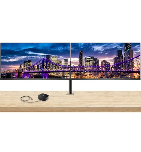 Image of HP Series 7 Pro 32-inch 732pk 4K UHD (3840 x 2160) LCD HDR Monitor, 2-Pack - Daisy Chain, DisplayPort, USB Hub, Thunderbolt 4 Bundled with Desk Mount Dual Stand & USB-C Multiport G5 Dock