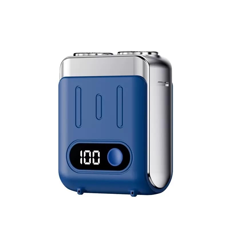 Image of Mini Electric Shaver for Men - USB C Fast Charge Portable Small Shavers with LED Display - IPX7 Waterproof Wet and Dry Travel Electric Razor Dual Head Pocket Shaver for Beard Face