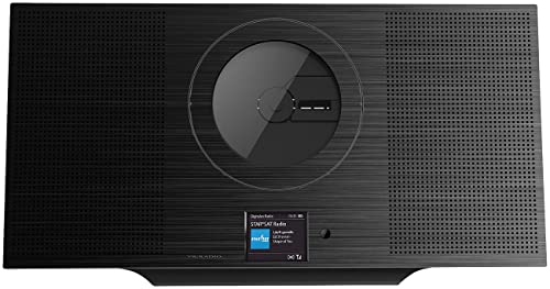 VR-Radio Wandradio flach: Stereoanlage, Alu, Internet-Radio/CD/DAB+/Bluetooth, 60W, DSP, schwarz (vertikale Stereoanlage, DAB Anlage, Box) – Bild 4