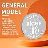 ViCep 6-Pack CR1632 Battery CR 1632 Batteries 3V Lithium Coin Button Cell Compatible with Car Key Fobs, Watches, Remote Control, Calculator & More, Individual Wrapped - Image 6