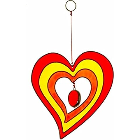 Handcrafted Colourful Heart Shaped Sun Catcher Cover