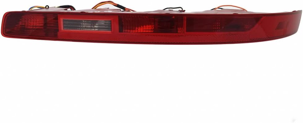 KarParts360 For Audi Q7 2007-2015 Tail Light Driver and Passenger Side | Pair | Red and Clear Lens | On Bumper | PMMA Plastic | Replacement For AU2805103, AU2804103 | 4L0945096A, 4L0945095A