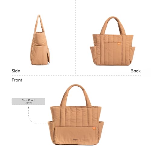 Image of Bayne Large Size Tote Bag with Lunch Compartment | Laptop Bags for Women Office Use | Waterproof Handbag for Women | Elegant Office Bags for Woman | Office Bag for Woman