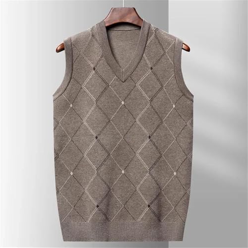 Men's Sleeveless Knit Sweater Vest Classic Business Casual Diamond V Neck Pullover2
