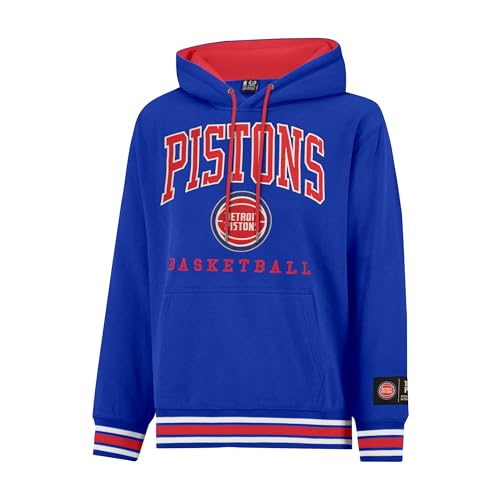 Ultra Game Mens NBA Official Premium Quality MVP Hoodie Sweatshirt Detroit Pistons Team Color 2 Small