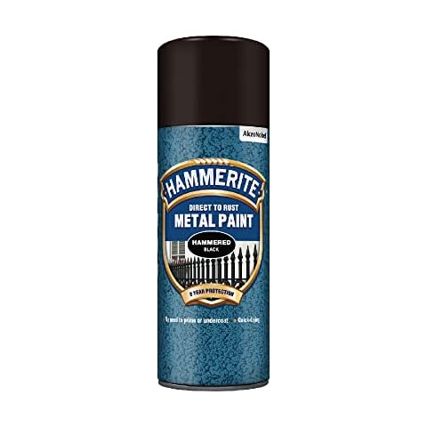 Hammerite Direct to Rust Black Spray Paint Cover
