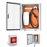 BMZX Tesla Charger Station Box for Tesla Gen 2/Gen 3 Wall Connector, 29 x 19 x 9.8'' Charging Box Cable Organizer IP66 Waterproof Dustproof Metal Box Outdoor Indoor