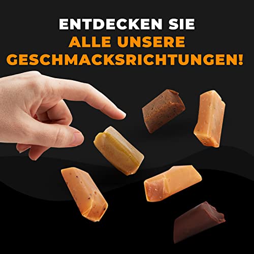 Traditionelle Karamellbonbons - Frisch Fudge - Geschmack: Gesalzenes Karamell - Mr Fudgesto Süßigkeiten aus Karamell - Kuhbonbon - Box 250 g