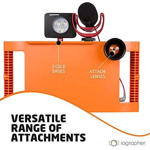 Iographer Ipad Case With Handles For Tripod And Lens Adapter - Ipad Stabilizer For Mini 4Th, 5Th, And 6Th Gen - Tablet Case For Recording And Photos - Ipad Holder For Tripod (Orange) #TOP4