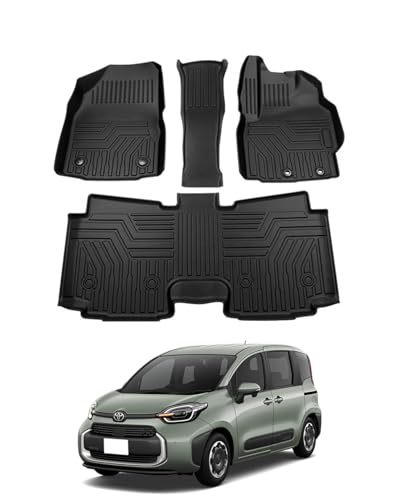 AutoParts トヨタ シエンタ170系 3Dフロアマット TPE素材 オリジナルカーデザイン フィット 完全に密閉された 折りたたみ 防水 防汚 お手入れ簡単 専用設計 カスタムパーツ アクセサリー (シエンタ170系)
