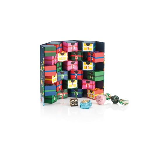 Venchi, Adventskalender 2025 Prestige mit 29 assortierten Pralinen, mit Piemont-Haselnüss, Limited Edition, 356 g, glutenfrei, ohne Farbstoffe und Konservierungsstoffe, Weihnachtsgeschenkidee