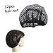 Gatuida 12pcs Elastic Hair Net Caps Sleeping Cap Bonnet Hair Net Covers Scrub Hat for Cosmetics Kitchen Cooking Home Industries Hospital Full Coverage Fits