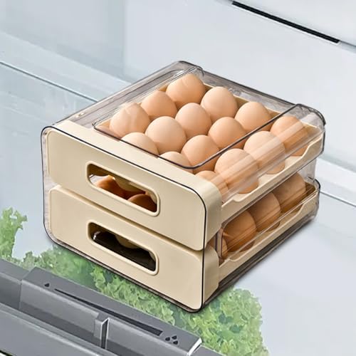 Soporte para huevos para nevera tipo cajón grande que optimiza el espacio de tu cocina 4