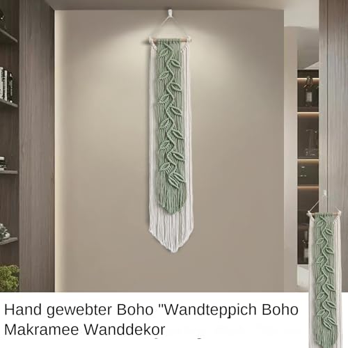 Tapiz de macramé en algodón natural tejido a mano para decorar cafeterías 4