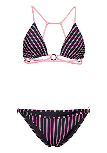 Chiemsee Damen Bikini-sets Bikini Woman, Black/Pink, 34/A/B, 1071714
