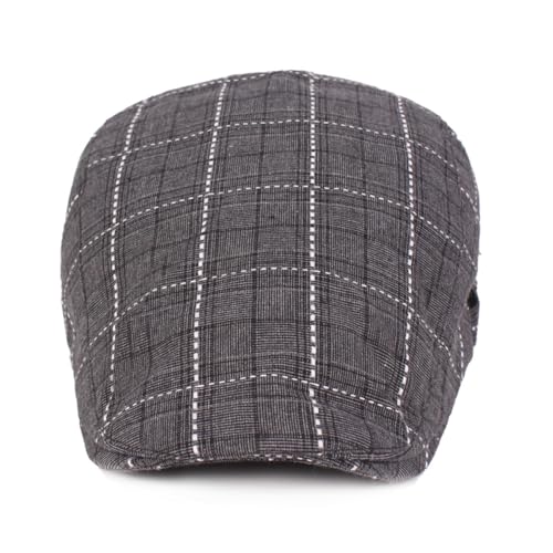 Image of Quanhaigou Men's Cotton Flat Ivy Gatsby Newsboy Driving Hat Adjustable Irish Cabbie Ivy Driving Hunting Cap