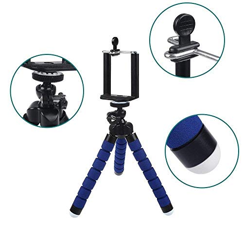 Tripé Para Celular Flexivel E Camera Azul CBRN08735