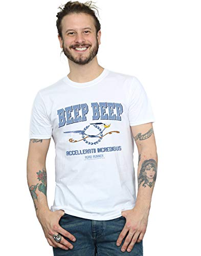 Looney Tunes Men's Road Runner Beep Beep T-Shirt White XXXXX-Large