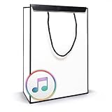 MP3-Audiotasche zum Selbstbespielen – eigene Musik oder Sprachdatei per USB aufspielen, weiße Geschenktasche zum Selbstgestalten