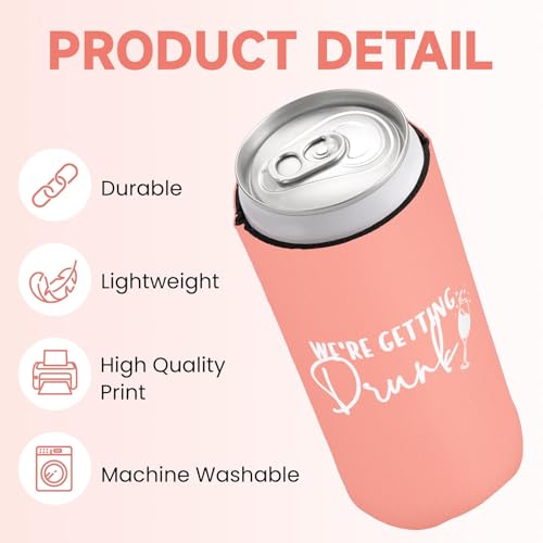 Image of 12 Pcs Bachelorette Party Can Coolers, Neoprene Insulated Can Sleeves Drink Holders for Bridal Shower Decorations, Bachelorette Party Favors for Bride Bridesmaid Gifts, Slim