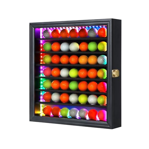 KCRasan 49 Golf Ball Display Case with LED Lockable -