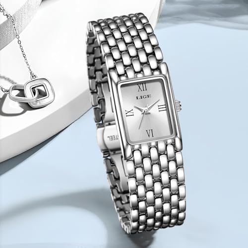 Image of LIGE Watches for Women Luxury Ladies Quartz Wrist Watches with Stainless Steel Bracelet,Waterproof.Womens Casual Fashion Small Watch Bracelet