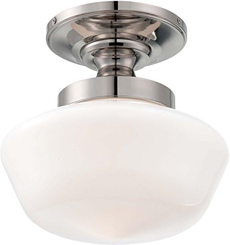 Minka Lavery 2255-613 1 Light 11.25" Height Semi-Flush Ceiling Fixture in Polish