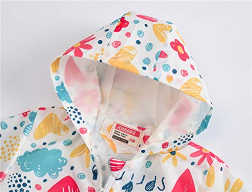 Toddler Boys Girls Zip Hooded Jacket Graphic Long Sleeve Windproof Trench Coats Kids Windbreaker (Multicolor, 4-5 Years)4