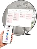 Frameo Digital Picture Frame Digital Calendar 10.1 Inch Mirror|WiFi Smart Photo Frame|IPS HD Touchscreen|Auto-Synced Calendar, 32GB|Share Photos/Videos via Frameo App, Gift for Parents Grandparents