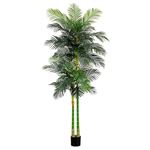 Image of Nearly Natural 9ft. Artificial Double Stalk Golden Cane Palm Tree