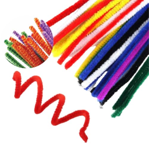 100 Hastes Coloridas para Cabelo Maluco Flexíveis Penteado Infantil