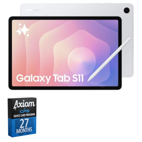 Image of Samsung Galaxy Tab S11 11 inch Tablet, 128GB, Silver + 27-Month Axiom Care