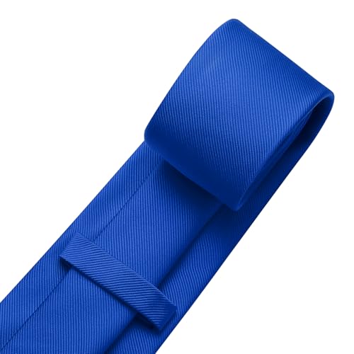 Image of DecTwig Men's Ties Solid Color Formal Neckties 3.15 inch (8CM) Black Ties For Men